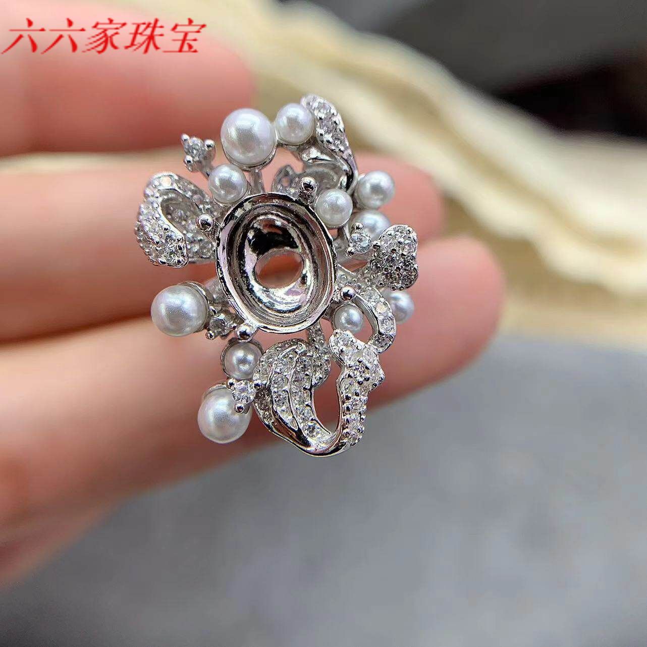 S925银托工厂戒指空托重工款式