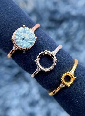 S925纯银戒指空托多尺寸简约百搭