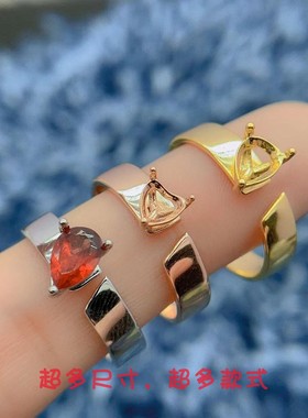 S925银托工厂多款式多尺寸戒指托