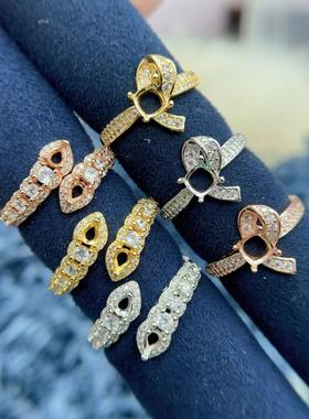 S925银托工厂超多款式戒指空托