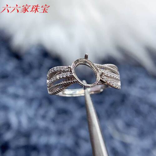 s925银托工厂戒指空托款式多尺寸