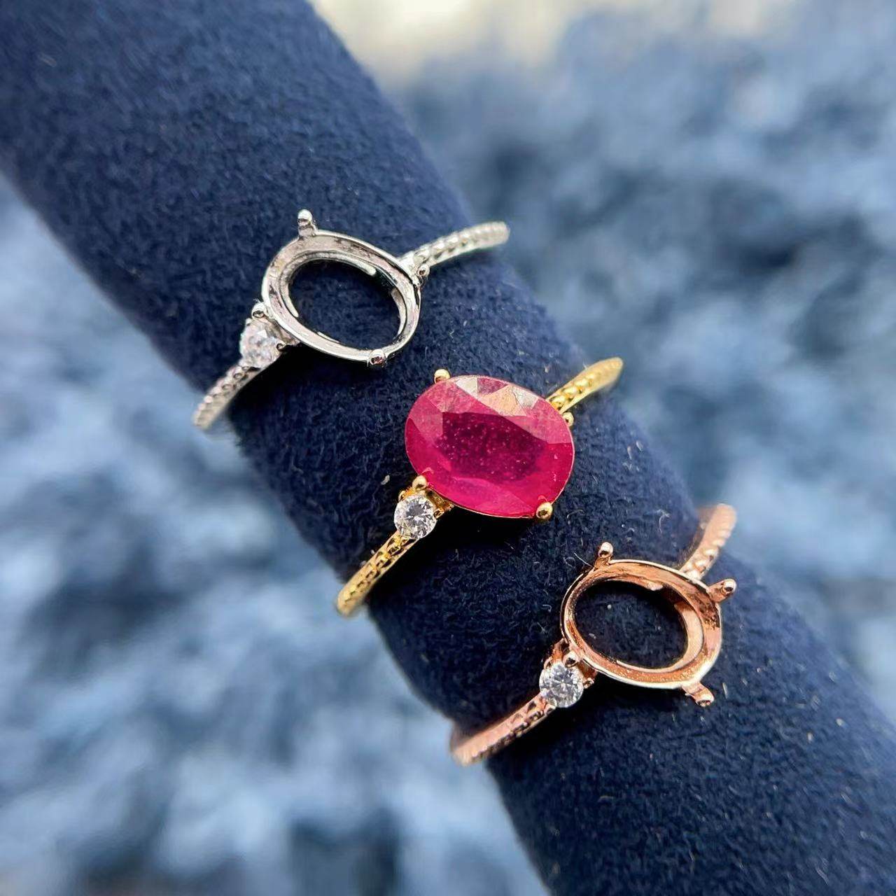 S925纯银托工厂戒指空托超多款式