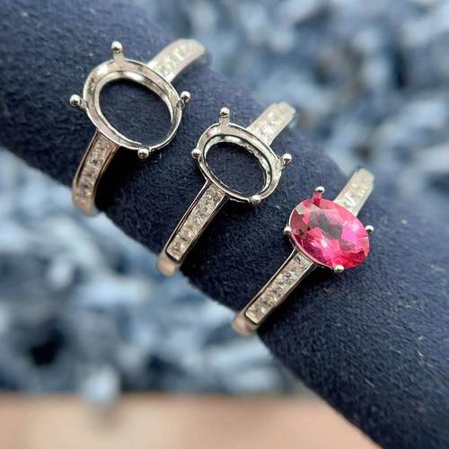 S925纯银戒指空托多尺寸银托工厂