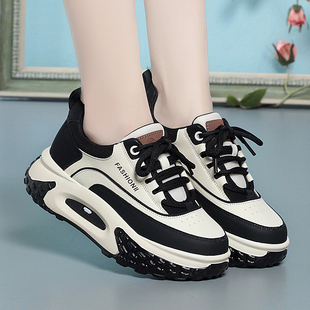 厚底老爹鞋女款2025新款秋冬季休闲运动鞋炸街增高时尚百搭松糕鞋