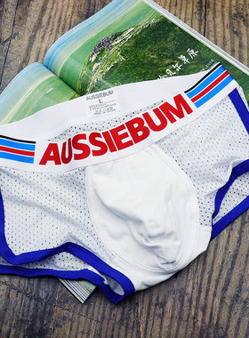 AUSS海边男士内裤透气男款棉质平角内裤U凸设计魅力潮牌裤衩短裤