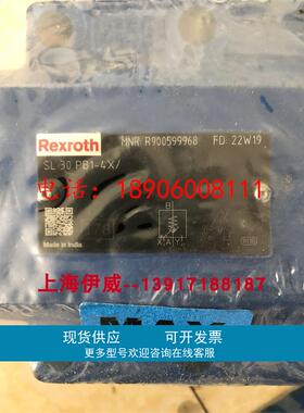 SL30PB1-4X/ R900599968力士乐液控单向阀通径30原装机械配件