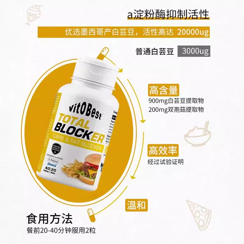 碳水阻断双孢菇提取物餐前阻隔片