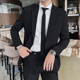 西服套装男士西装外套商务休闲职业装修身新郎伴郎结婚小西装礼服