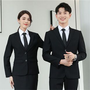 西装套装男职业装男女同款西服套装销售商务正装上班工作服单外套