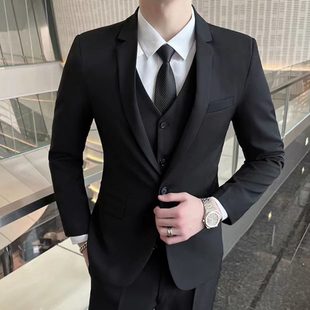 男士西服套装韩版修身西装男休闲商务职业正装青年成年礼服小西装