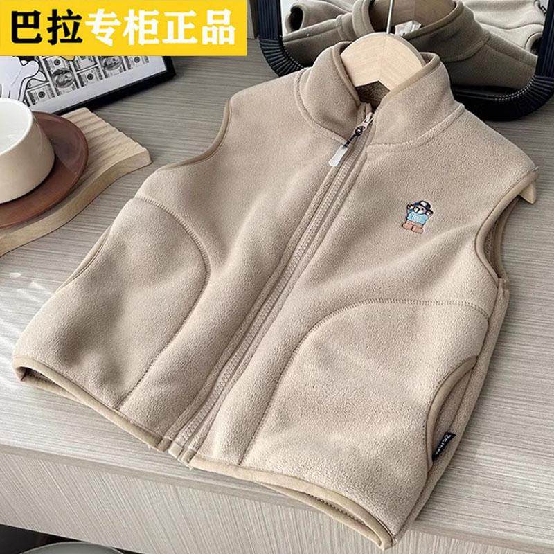 巴拉可儿加绒加厚保暖马甲秋冬款