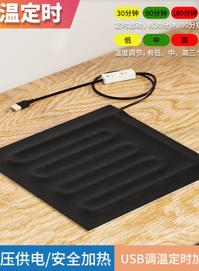usb发热布小型调温宠物昆虫保温加热垫5v电热垫自制diy发热垫包邮