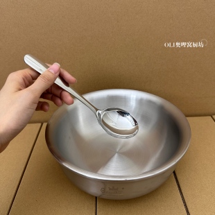 304不锈钢汤面碗商用大碗汤碗双层防烫拉面碗特大号螺蛳粉冷面碗