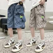 子夏季 薄款 儿童速干裤 男童短裤 外穿运动裤 裤 中大童五分裤 冰丝工装