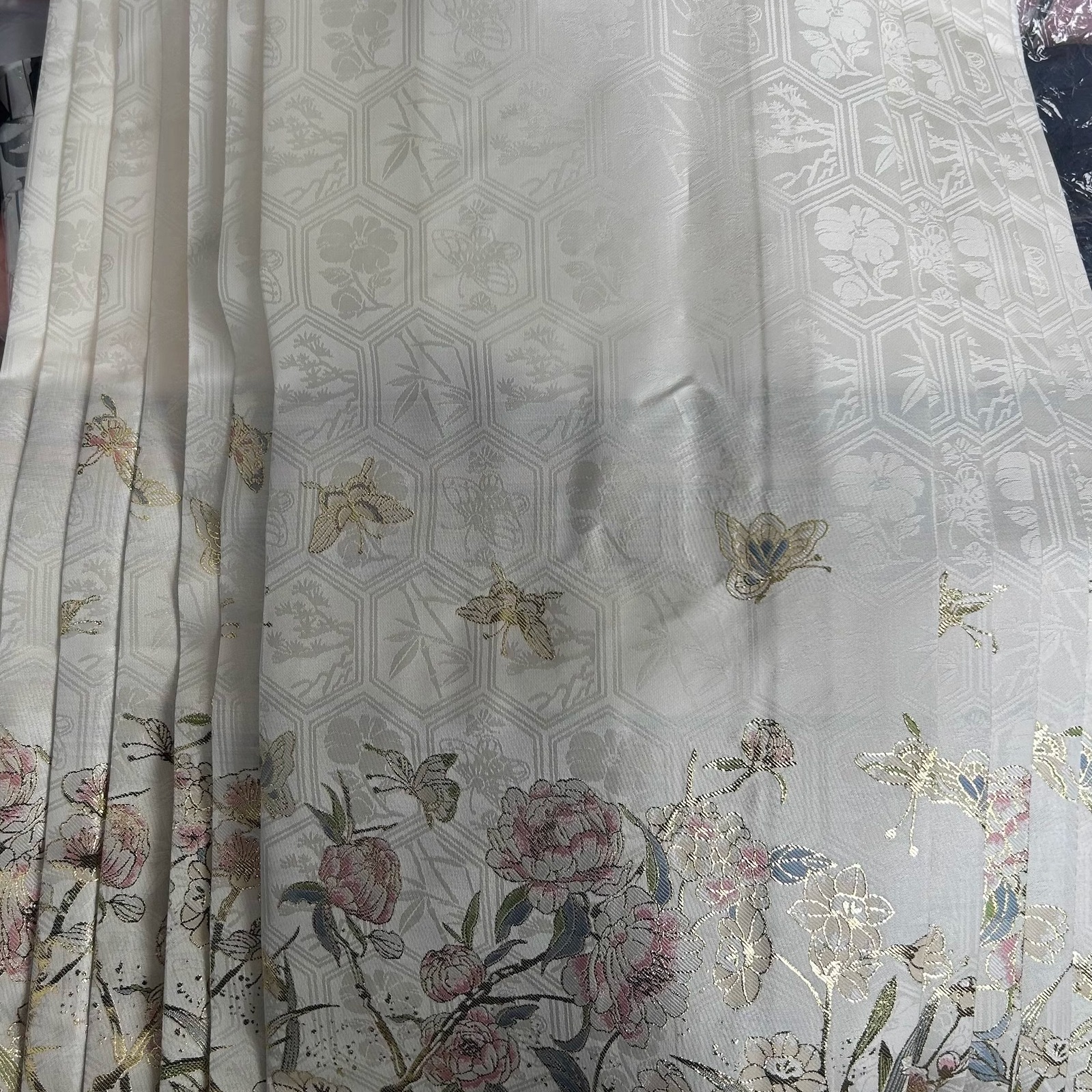 新款【花蝶】织金仿妆花马面裙