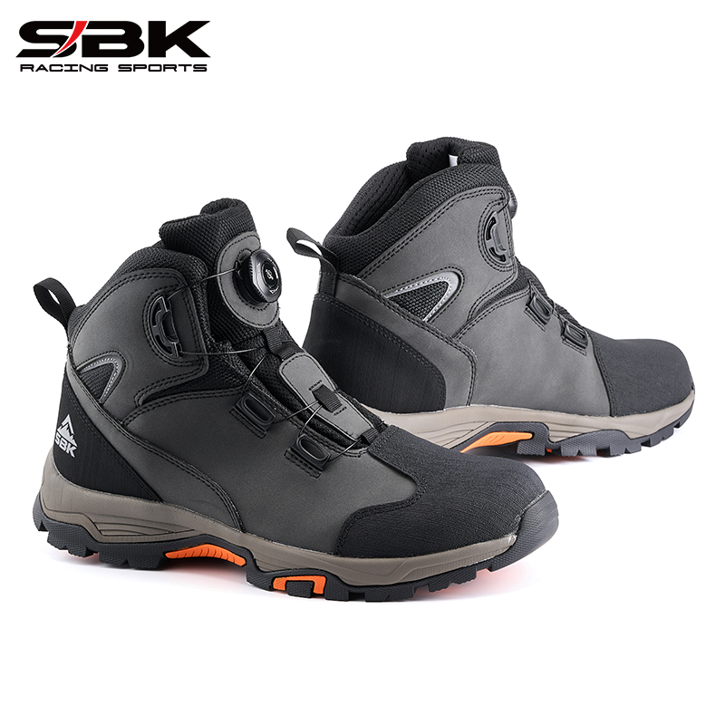 sbk骑行靴男摩托车机车通勤骑行鞋四季防水防摔防滑摩旅短靴bt28