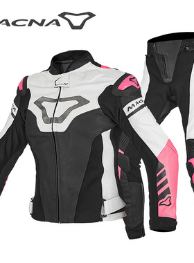 清仓MACNA女款分体皮衣摩托车骑行服套装机车赛车服防摔皮衣