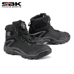sbk骑行靴男摩托车机车通勤骑行鞋四季防水防摔防滑摩旅短靴bt-x