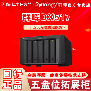 920 1520 1819 Synology群晖 1621 DX517扩容箱?NAS扩充设备5盘位扩展柜五盘适用于DS1821 咨询客服定制