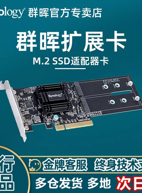 Synology群晖 扩展卡 M2D18 M2D20 M.2 SSD适配器卡 SSD加速度卡 1618+ 1819+ 1821+固态缓存
