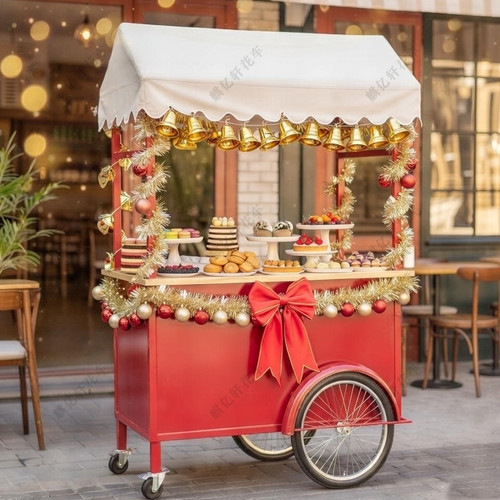 新款圣诞节元旦春节活动商场展示推车创意多功能摆摊促销装饰花车