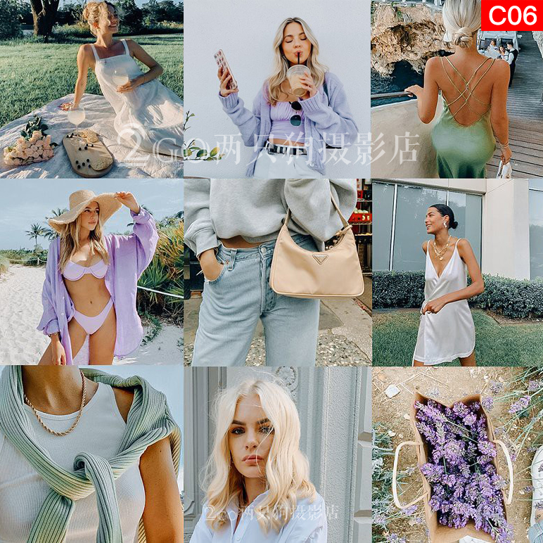 lr预设ps滤镜pr视频调色app时尚人像lightroom手机fcpx达芬奇luts