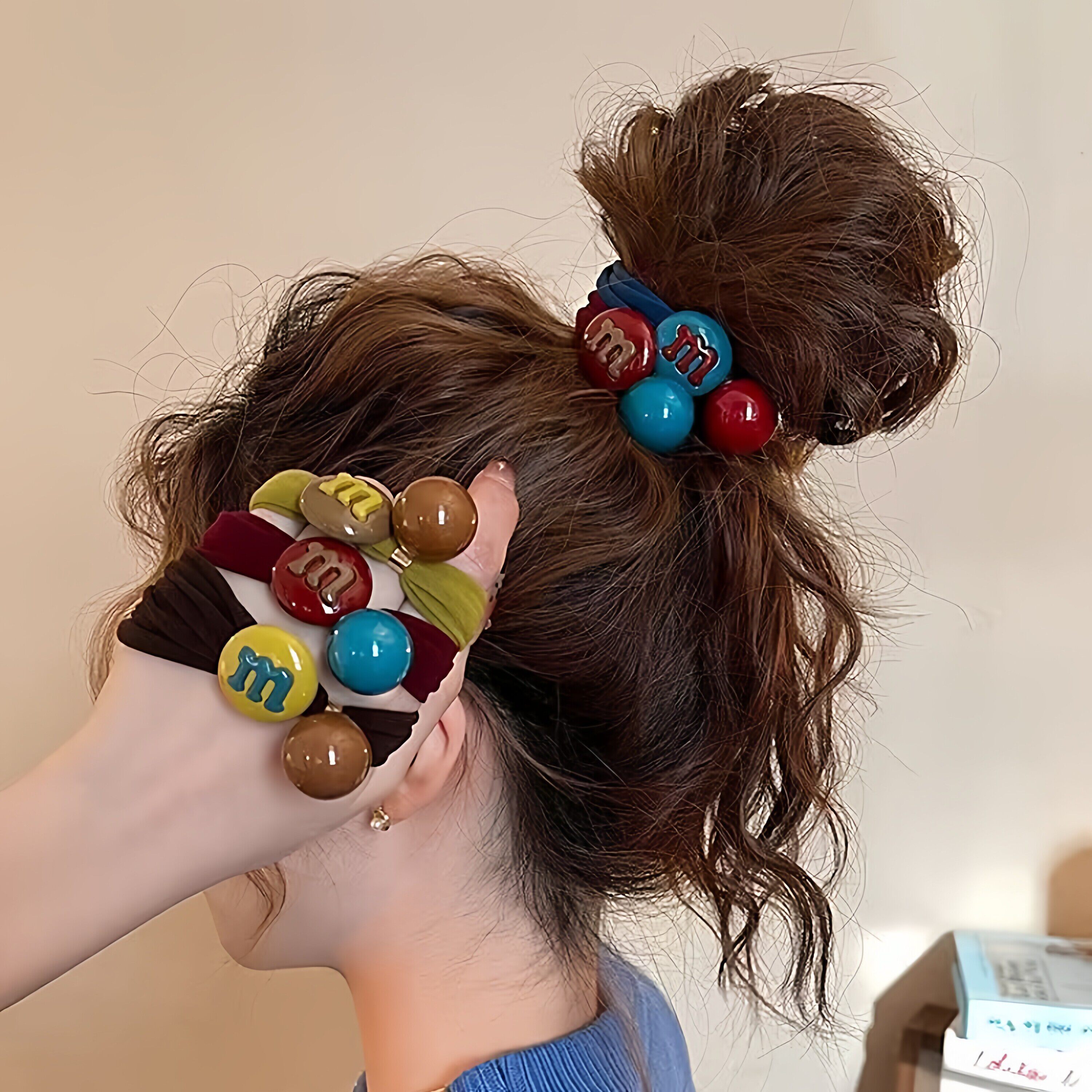 新款发绳橡皮筋彩色糖果发圈简约可爱扎马尾高弹力无痕头绳发饰女