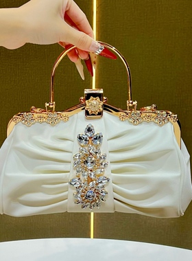 MissingYou名媛宴会时尚斜挎包晚装礼服包女镶钻手提包晚宴手拎包