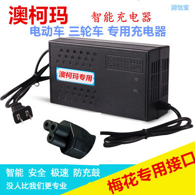 澳柯玛专用电动车电瓶充电器24V36V48V12AH60V20AH72V30AH梅花头