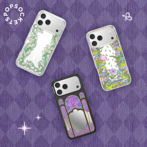 【梦境花园·手机壳】PopSockets泡泡骚磁吸防摔手机壳苹果iPhone17/16ProMax/Pro保护套全包镜面印花梦幻