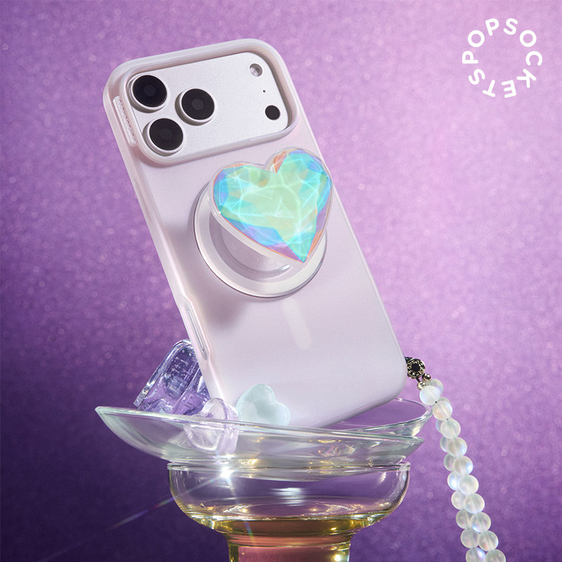 【光的舞会】PopSockets泡泡骚磁吸式气囊手机支架苹果iPhone18/17ProMax/Pro 闪亮半透明镭射爱心流沙氛围感图片