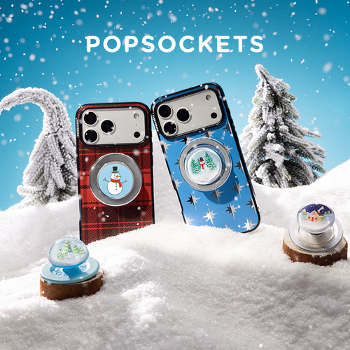 【雪人来信】PopSockets泡泡骚磁吸式气囊手机支架苹果iPhone17/16ProMax/Pro 圣诞 冬日雪人小屋 珐琅 流沙