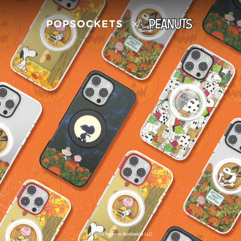 【等待南瓜大仙·手机壳】PopSockets x Peanuts联名系列 泡泡骚手机壳磁吸防摔17/16 万圣节 南瓜 史努比
