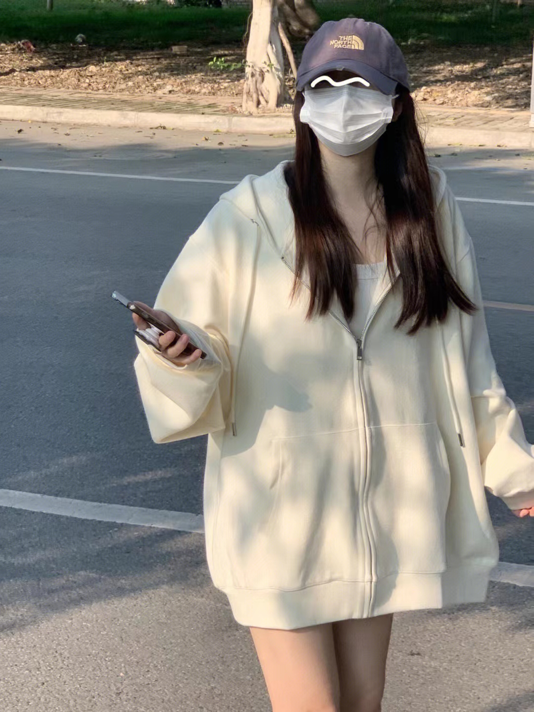 厚款宽松纯棉oversize卫衣外套女