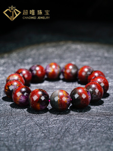 超唯珠宝紫钛四色极光23水晶手链