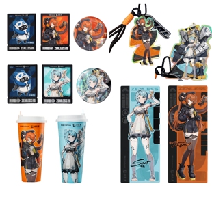 正品代购茶百道绝区零联名周边席德奥菲斯&鬼火镭射票徽章套组