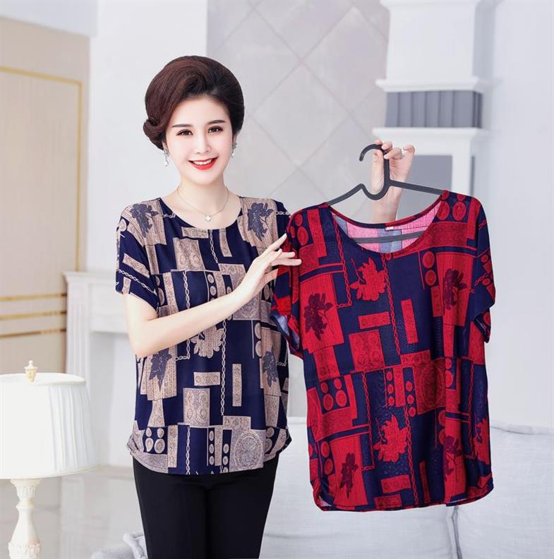 中老年女装夏装奶奶装老人加大加肥宽松短袖上衣50岁60妈妈蝙蝠袖在类目 女装/女士精品, 中老年女装中 - 来自Buy2taobao.com提供专业的淘宝代购服务