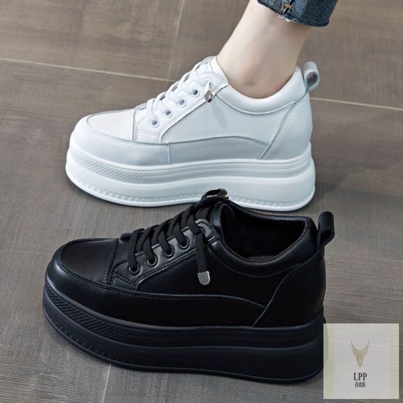 清仓内增高小白鞋女秋天厚底松糕鞋子爆款百搭流行的休闲运动鞋潮