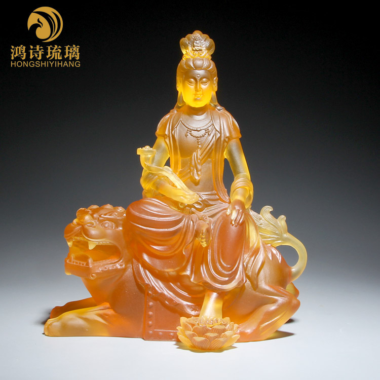 琉璃开光文殊普贤菩萨华严三圣 居家佛堂供奉风水佛像工艺品摆件在类目 家居饰品, 摆件中 - 来自Buy2taobao.com提供专业的淘宝代购服务