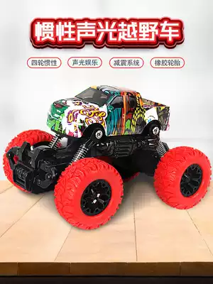 Off-road vehicle toy light toy car Children's four-wheel drive car toy boy baby inertial car dump truck set