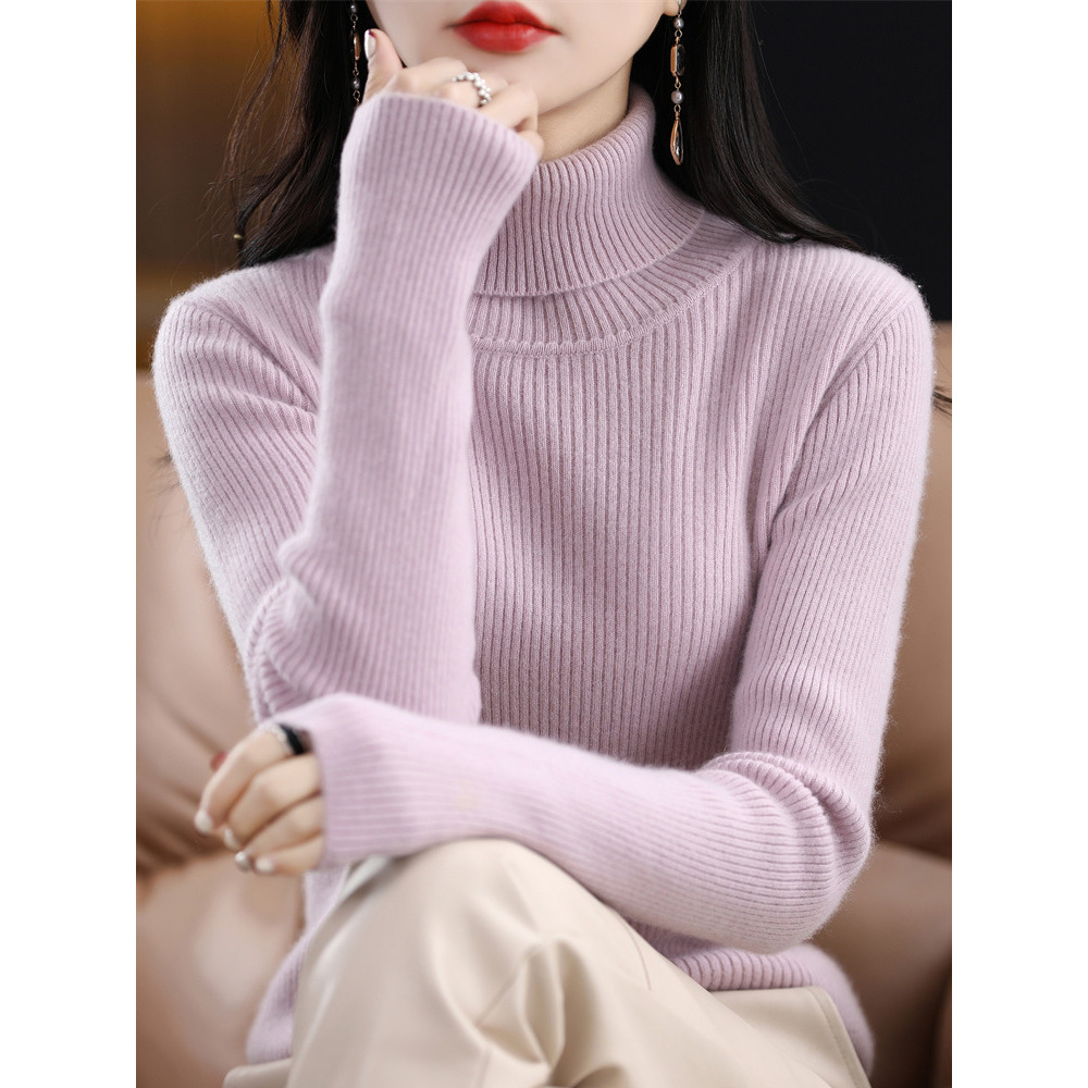 不起球配大衣的高领毛衣女2025秋冬修身加厚内搭羊毛衫针织打底衫