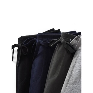 束脚长裤 宽松小个子高腰显瘦灰色卫裤 子女秋季 休闲运动纯棉裤