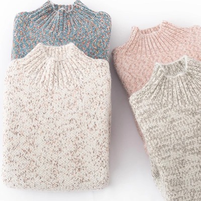 半高领宽松套头毛衣女秋冬长袖慵懒风百搭针织衫不起球加厚上衣潮