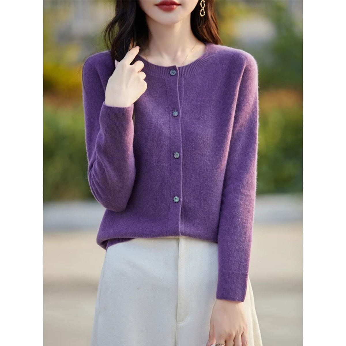 一线成衣无缝针织开衫女秋季优雅气质长袖外套时尚舒适圆领外搭,女装/女士精品,毛针织衫,淘宝优惠券,粉丝福利购,淘宝优惠卷