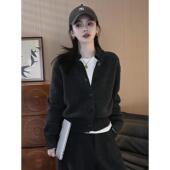 老钱风羊毛开衫 女2025秋冬款 设计感卡腰显瘦毛衣外套软糯针织上衣