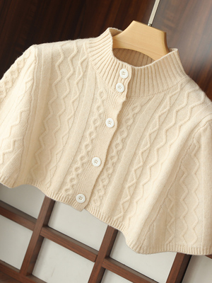 披肩针织韩版配旗袍羊毛