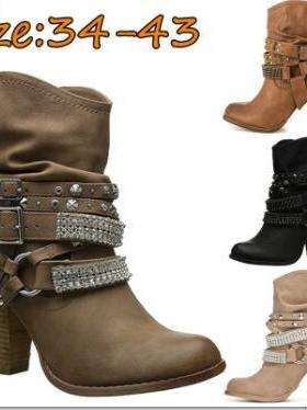 Custom made 35-43 large size women boot Europe short boot 靴