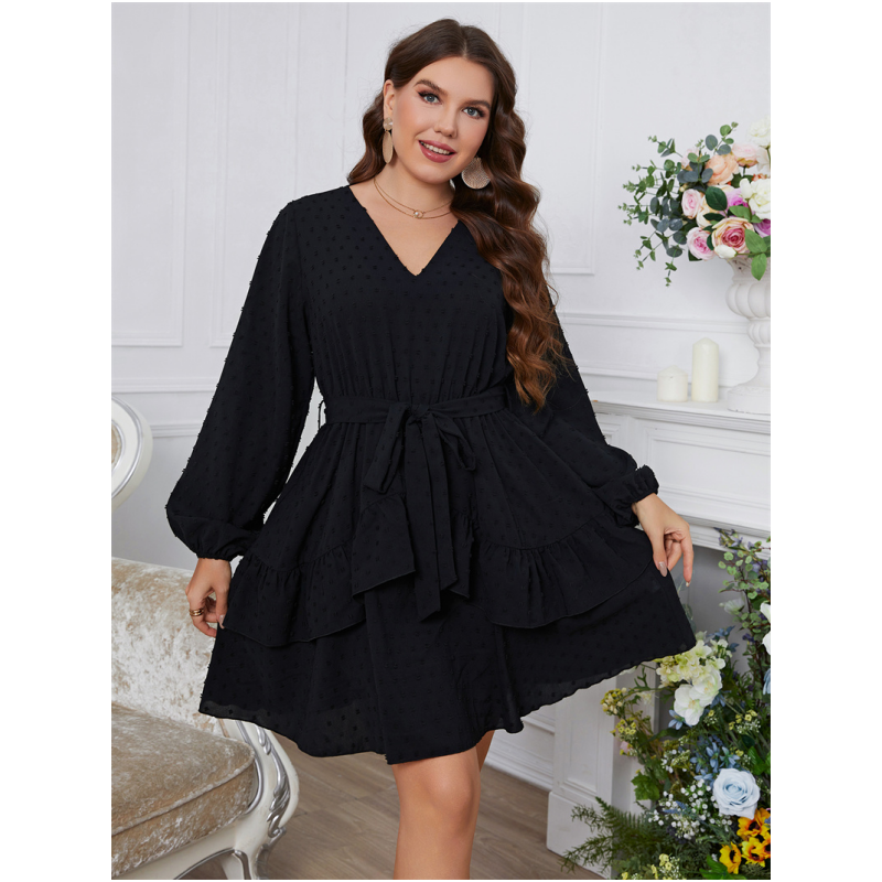 XL-4XL women dresses plus size ladies skirt欧美宽松大码女裙