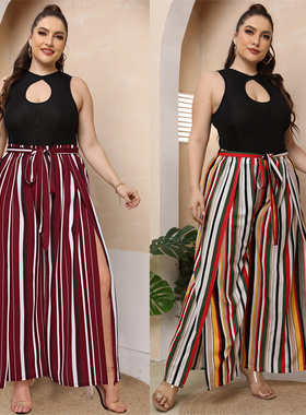 XL-4XL plus size women pants casual fat ladies trousers大码