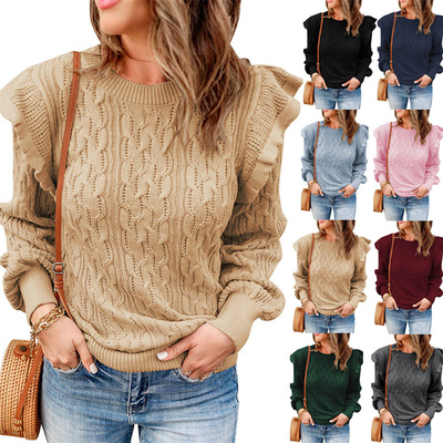 autumn winter women sweater fashion ladies knitted blouse